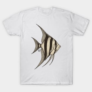 Escalar Altum Fish - Vintage Japanese Style T-Shirt
